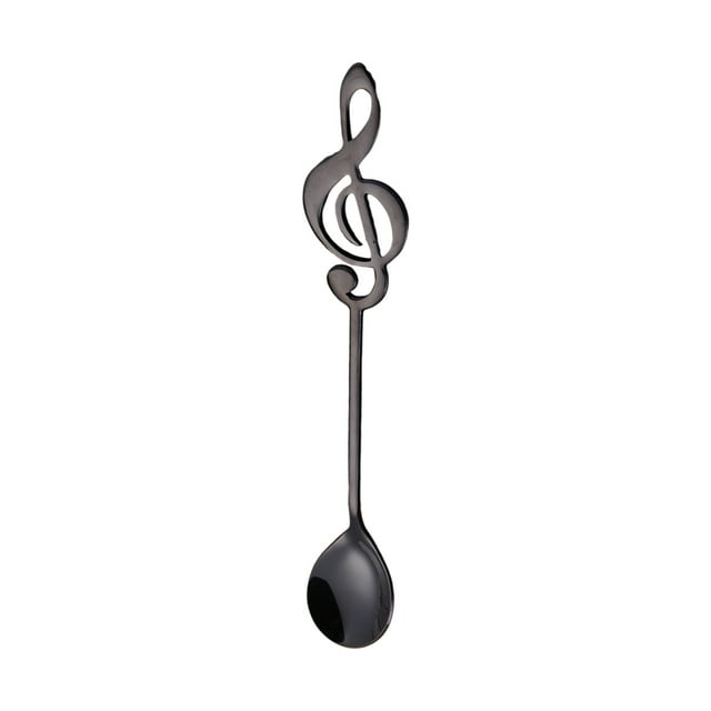 Stainless Steel Music Spoons, Note Design, Food-Grade Material, Cute Kitchen Tool, Ideal Birthday Gift for Music Enthusiasts Coffee Lovers