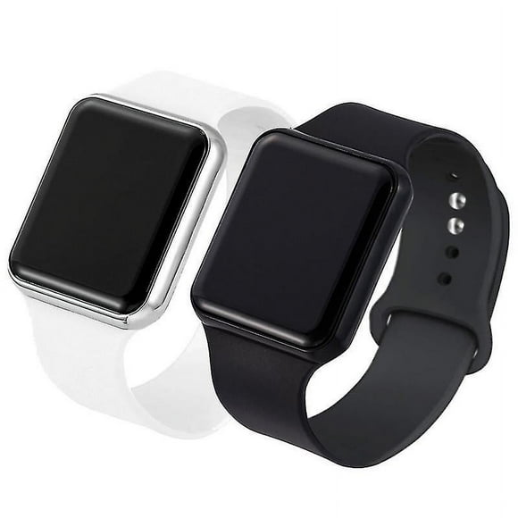 2pcs Digital Watches Couple Sports Watches Men's And Women's Electronic Clocks
