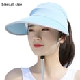 thumbnail image 2 of Sombrero para el sol plegable de ala ancha con cremallera, gorra para el cuello con bloqueo UV, sombrero para el sol para la playa al aire libre de verano, 2 of 5