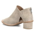 thumbnail image 3 of YDN Women Trendy Peep Toe Low Block Heeled Sandals Back Zipper Cutout Ankle Booties Comfy Dress Daily Shoes Size 7 Beige, 3 of 4