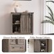 thumbnail image 5 of Cómoda de 5 Cajones Estilo Granja, Armario de Madera con Puerta Corrediza de Granero, 122 cm de Alto, Estante Ajustable, Organizador Ahorra Espacio para Recámara, Sala, Pasillo – Blanco/Gris/Nogal, 5 of 8