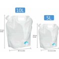 thumbnail image 2 of Bolsa de agua plegable para tanque de agua, contenedor de agua de PE, bolsa de almacenamiento de agua plegable, botes de gran capacidad de 10L, 2 uds., 2 of 5