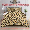 thumbnail image 4 of ZIATUBLES Leopard Printed Soft Duvet Cover Set, Queen Size Comforter Cover Set of 3, Comfortable Breathable Bedding with Zipper Closure (1 Duvet Cover, 2 Pillowcases), 4 of 8