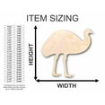 thumbnail image 2 of Unfinished Wood Emu Shape - Animal - Wildlife - Craft - up to 46" DIY 16" / 1/4", 2 of 3