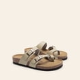 thumbnail image 6 of DREAM PAIRS Women's Cork Style Slides Comfortable Arch Support Sandals with ArchFrame Dual Midsole Suede Insole Slip-on Flat Sandals, 6 of 7