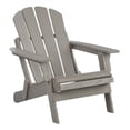thumbnail image 2 of Grey Oversize Embossed Hemlock Adirondack Chair Folding Outdoor PreAssembled BackRest SeatBoard 330LBS Capacity for Garden Pool Firepit, 2 of 10
