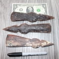thumbnail image 4 of 3 Stone Ornamental Tomahawk Heads #6663    Agate Jasper Ax Axe Hatchet, 4 of 5