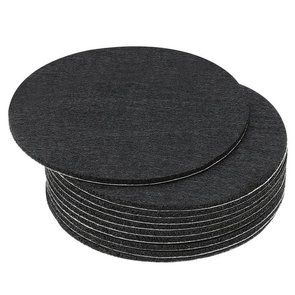 Uxcell 3.5 Inch Diameter Lamp Base Felt, 10Pack 2mm Thickness Adhesive Non-slip Anti-scratch Backed Felt, Black