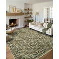 thumbnail image 2 of Hasoo 8' x 10' Area Rug for Living Room Washable Vintage Floral Non Shedding Neutral Indoor Decor Carpet, Green, 2 of 5