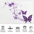 thumbnail image 4 of Living Room Area Rugs, Simple Animal Butterfly Printed Decorate Rug, White Carpet Washable Short Pile Rugs For Bedroom Dining Room, Soft Non-Slip Rectangle Rug, 4 of 7