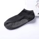 thumbnail image 4 of pares de calcetines de yoga para mujer, talla 5-7, calcetines antideslizantes con empuñaduras, calcetines tobilleros de corte bajo para pilates, deportes, hospital, embarazo, negro Feliz Sencillez, 4 of 5