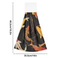 thumbnail image 6 of Yayeee Kitchen Hanging Hand Towels Set of 2 with Loop Bathroom Absorbent Tie Towel, Black Fish Pattern, 6 of 7