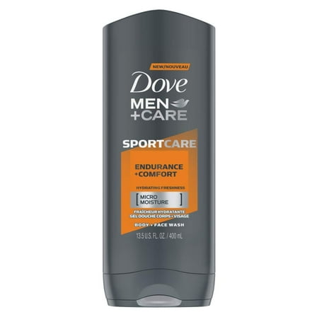 Dove Men   Care - Body   Face Wash - Sport Care - Endurance   Comfort - Net Wt. 13.5 FL OZ 400 mL Per Bottle - One 1 Bottle