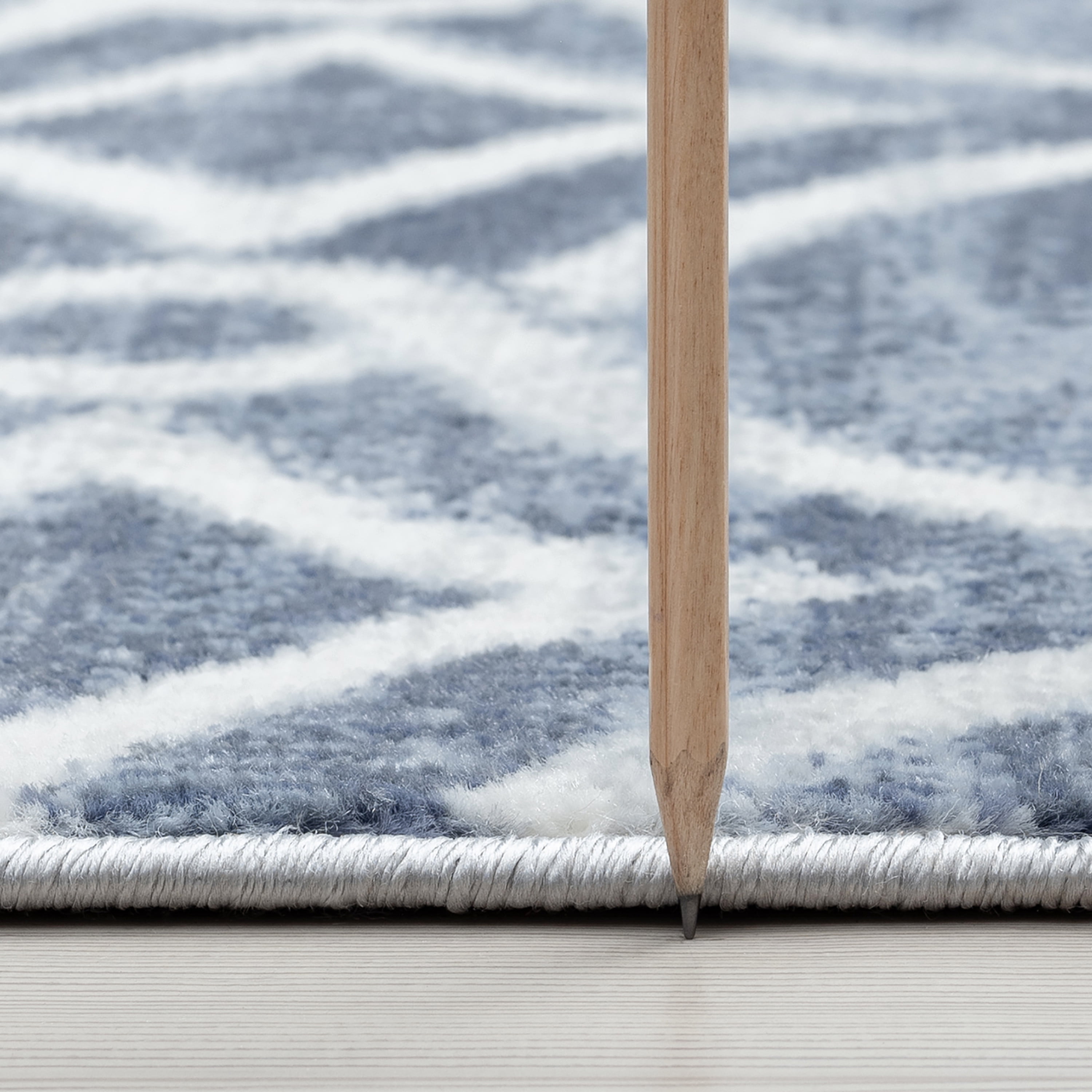 Allure Transitional 8' x 10' Navy and Cream Polypropylene Indoor Area Rug