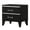 Black, variant on Nightstand with 2 Drawers and Metal Trim, Black