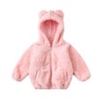 thumbnail image 2 of Hicidod Baby Fleece Jackets Soft Winter Warm Fleece Hoodies Coats Cute Solid Color Zipper Long Sleeve Outwear Clearance, 2 of 3