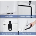 thumbnail image 3 of 35 Quart White Portable Outdoor Ice Cooler, Multifunctional Ice Chest with Cup Holder Bottle Opener Fish Ruler for Beach Boat Camping, 3 of 7