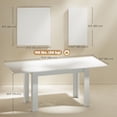 thumbnail image 3 of HOMCOM Extendable Dining Table, Kitchen Table for 6-8 People, White, 3 of 10