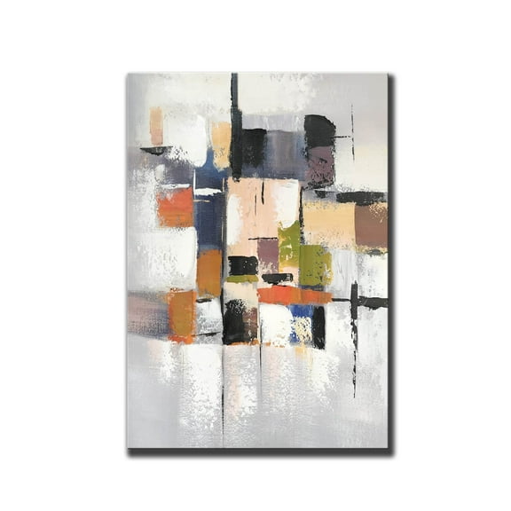 Hand Painted Geometric Canvas Oil Painting On canvas Large Wall Art Abstract Modern Home Decor For Office Living Room Canvas Art Unframed