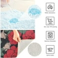 thumbnail image 7 of SKYSONIC Bath Mats Toiletry Mat, Fluffy Plush Absorbent Bath Rugs Carpet with Non Slip Bottom for Bathroom Floor Toilet Tub and Shower-Vintage Red Rose, 7 of 7