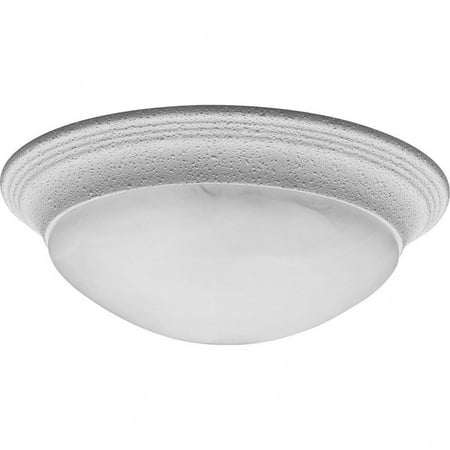 

P3689-30-Progress Lighting-Alabaster Glass - 4.625 Inch Height - Close-to-Ceiling Light - 2 Light - Bowl Shade - Line Voltage - Damp Rated-White