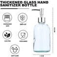 thumbnail image 2 of Dispensador de jabón transparente con bomba a prueba de óxido Dispensador de jabón de plástico para lavar a mano o cubiertos para baño y cocina, 2 of 5
