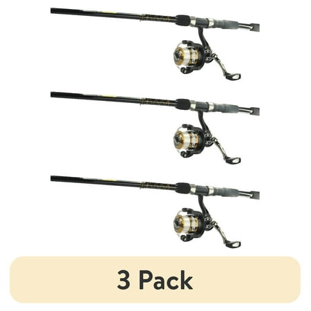 (3 pack) Tsunami Citadel 7ft 2 Piece 4000 Medium Power Moderate Action Spinning Combo with Braided Line
