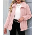 thumbnail image 6 of Women'S Long Sleeve Full Zip Soft Warm Fleece Jacket Pink 5XL, 6 of 9