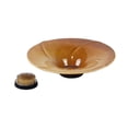 thumbnail image 1 of Plato redondo de cerámica retro for mesa con bandeja for arreglos florales Kenzan, 1 of 4