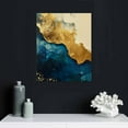 thumbnail image 5 of Nawypu Blue Gold Abstract Wall Art Gold Navy Blue Abstract Canvas Art Modern Abstract Picture Blue and Gold Marble Wall Art Blue White Gold Painting Blue Gold Foil Artwork  No Frame, 5 of 5