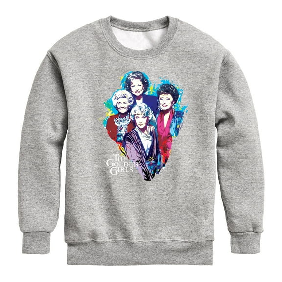 Golden Girls - Paint Splatter Group - Toddler And Youth Crewneck Fleece Sweatshirt