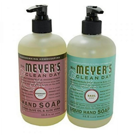 Mrs. Meyers Liquid Hand Soap - Basil & Rosemary, 12.5 oz. each