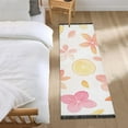 thumbnail image 3 of Yayeee Runner Rug for Bedroom 2'x6' Machine Washable Hallway Non Slip Mat, White Floral Orange, 3 of 8