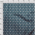 thumbnail image 3 of oneOone Georgette Viscose Teal Blue Fabric Animal Craft Projects Decor Fabric Printed By The Yard 42 Inch Wide, 3 of 5