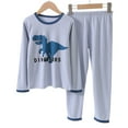 thumbnail image 5 of Gibobby Toddler Boys Pajamas Girls Pjs Sets Dinosaur Animals Cotton Train Cartoon Sleepwear Fall Clothes Set Kids Sleepwear Pajama Sets,Light Blue,5-6 Years, 5 of 6