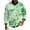 Light Green, variant on Men's St. Patrick's Day Shamrock V-Neck Long Sleeve Pullover Sweater Top