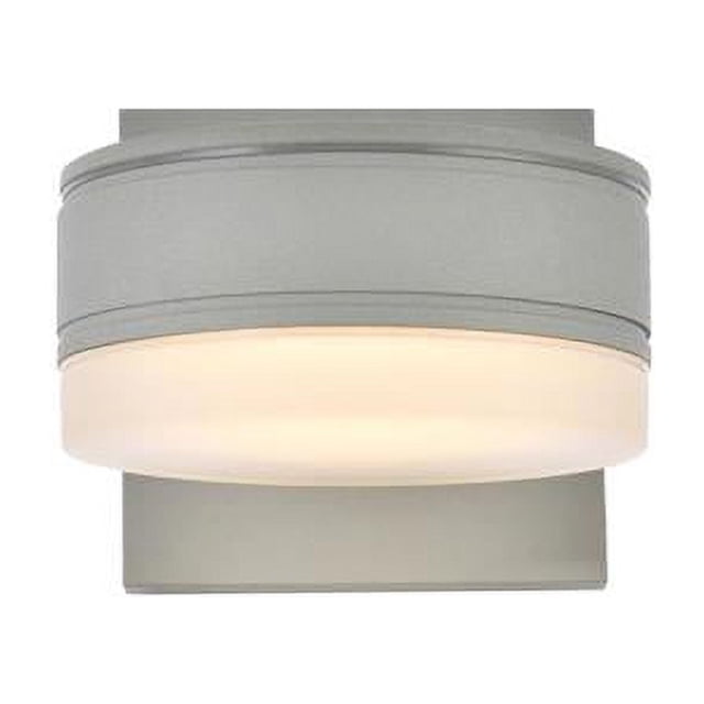 Living District Raine Modern Outdoor Integrated LED Wall Sconce Silver