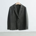 thumbnail image 1 of Chaqueta de traje de lana gruesa de invierno, traje casual para hombre, estilo coreano, traje pequeño retro de moda, top atractivo con volantes, 1 of 6