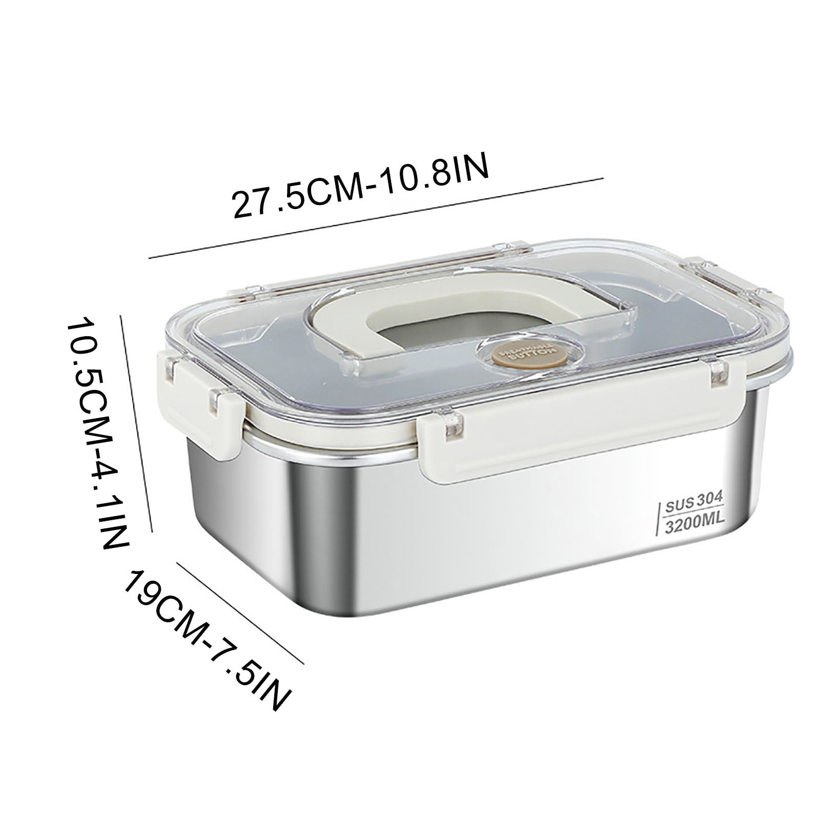 Matoen 304 Stainless Steel Bento Box for Adults (108.2oz) - Lunch Box Containers, Condiment Container & Le