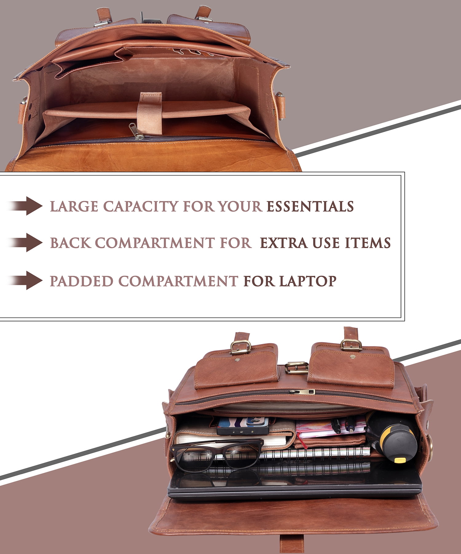 Vintage Computer Laptop Briefcase Satchel Cross body Work Bag