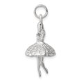 thumbnail image 2 of 925 Sterling Silver Solid Polished Ballerina Charm 27x13mm Wide Pendant Necklace for Women, 2 of 5