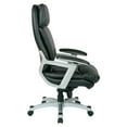 thumbnail image 3 of Office Star Products Executive Bonded Leather Chair with PU Padded Arms and Coated Base (Titanium/Black), 3 of 3