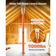 thumbnail image 2 of VEVOR House Floor Jacks, 2 Pack 54-150 Inch Height Range, 11200 lbs Max Load Capacity, Adjustable Support Beam Basement Jack Post Pole for Leveling, 2 of 9