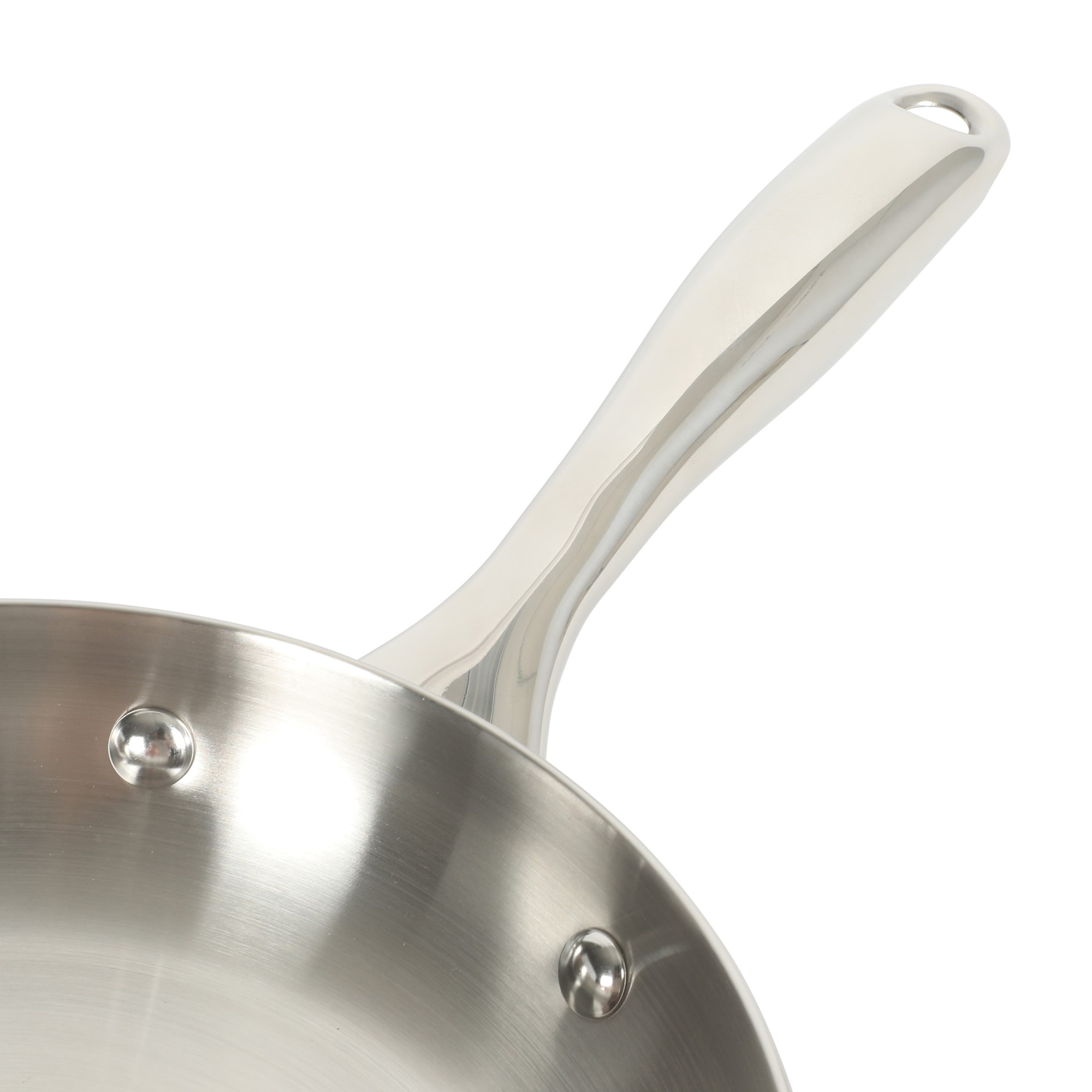 Oster Platinum Sedwick Stackable Stainless Steel Pots and Pans Cookware Set W/ Domed Stainless Steel Lids W/ TriPly Encapsulated Base - Induction Safe