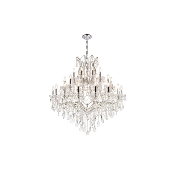 Elegant Lighting Maria Theresa 44" 37 Light Royal Crystal Chandelier