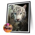 thumbnail image 1 of Cuadros Decorativos 5D DIY diamante pintura tigre blanco completo redondo taladro mosaico imagen Kit arte Sywqhk Nuevos Originales, 1 of 1