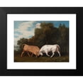 thumbnail image 2 of George Stubbs 24x19 Black Modern Framed Museum Art Print Titled - Bulls Fighting (1786), 2 of 5