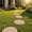 Beige, variant on Staron Round Plastic Stepping Paver, Imitation Stone Decorative Walkway for Garden Grass, Non-Slip Outdoor Pathway Tile with Anti-Crack Design for Yard Route, Black