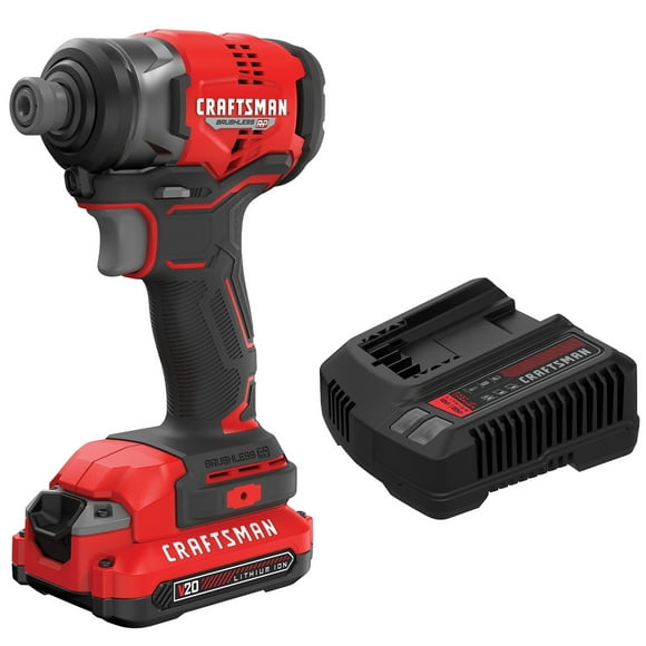 Kit de destornilladores de impacto inalámbricos CRAFTSMAN V20 de 1/4 pulgadas con batería