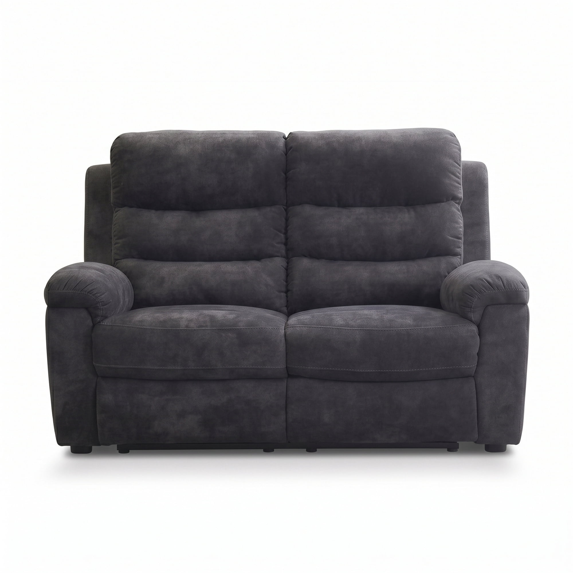 58" Manual Reclining 2-Seat Loveseat for Living Room, Gray